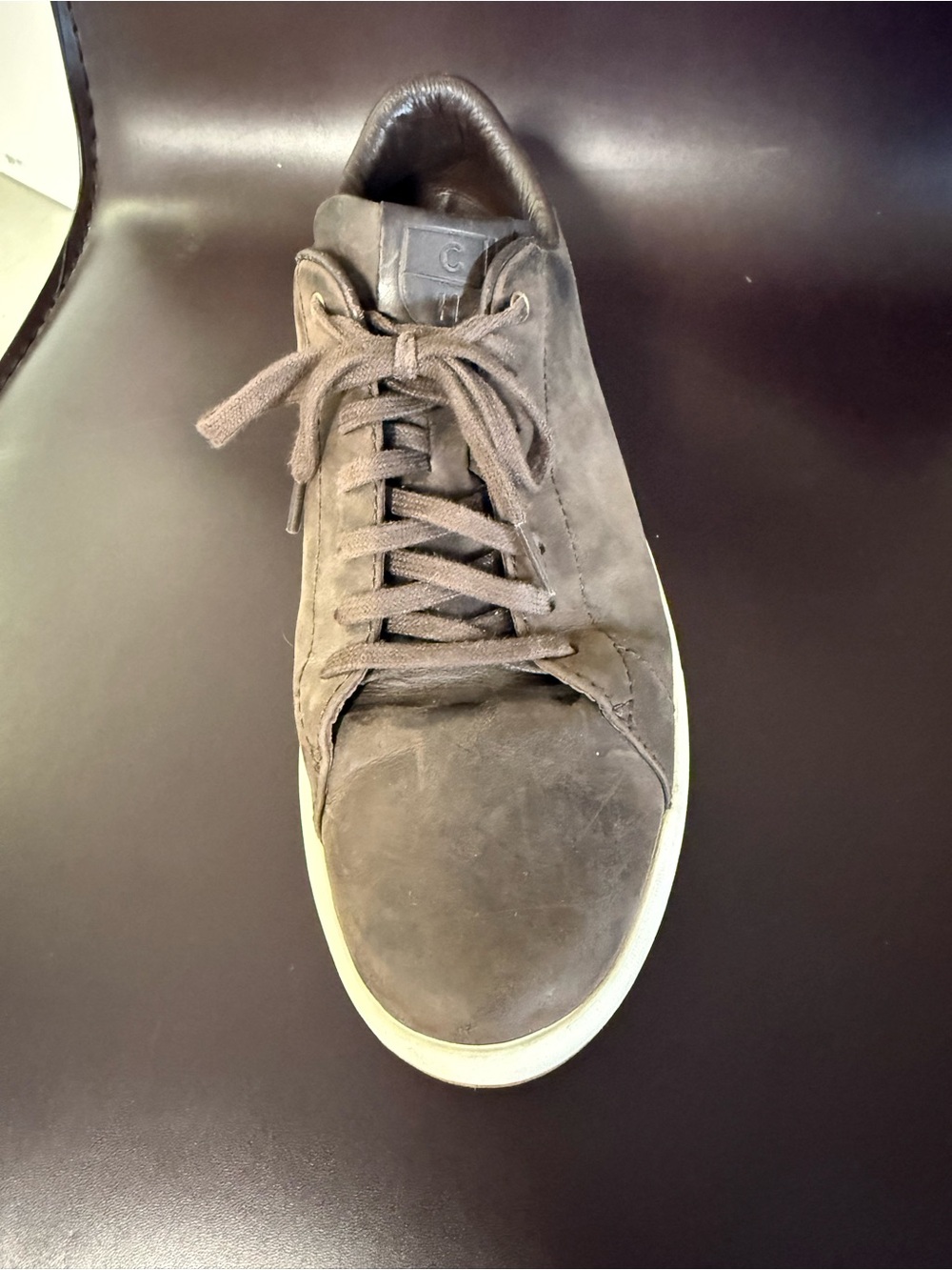 Cole Haan Men's Suede Sneaker in Brown with White Sole